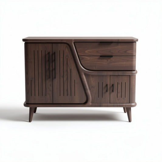 Houten dressoir met drie lades en twee deuren in bruin 80 x 40 x 70cm