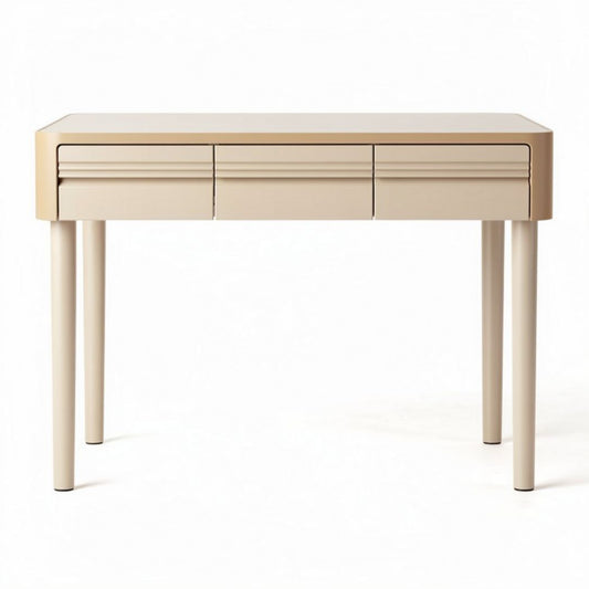 Bureau met drie lades van MDF in beige 120 x 60 x 75cm