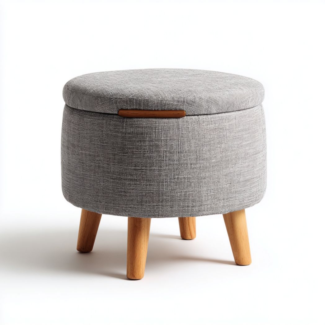 Zwarte velvet opbergottoman met metalen poten 40 x 40 x 40cm