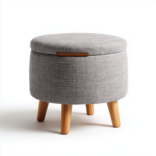 Zwarte velvet opbergottoman met metalen poten 40 x 40 x 40cm